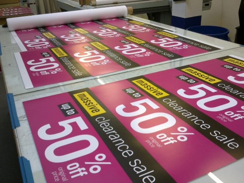 An image of 50% off flyers.